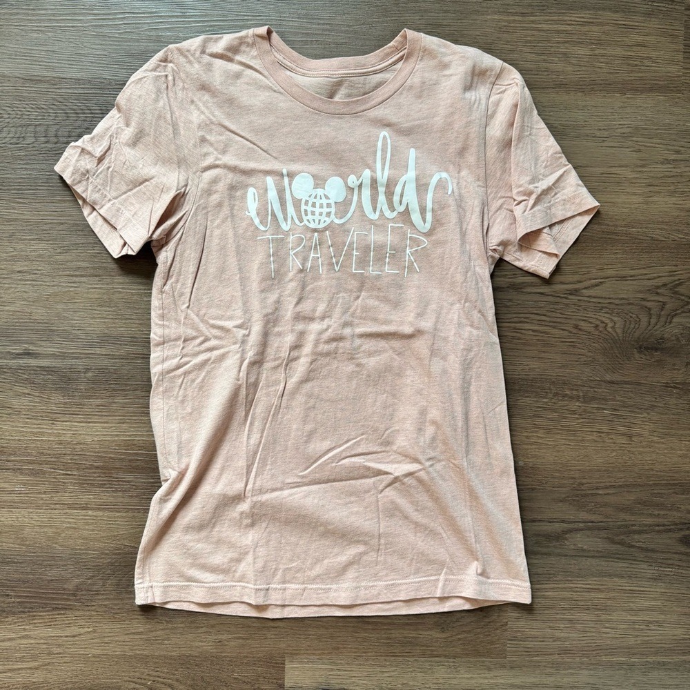 Womens‎ Peach World Traveler Mickey Mouse Graphic T Shirt